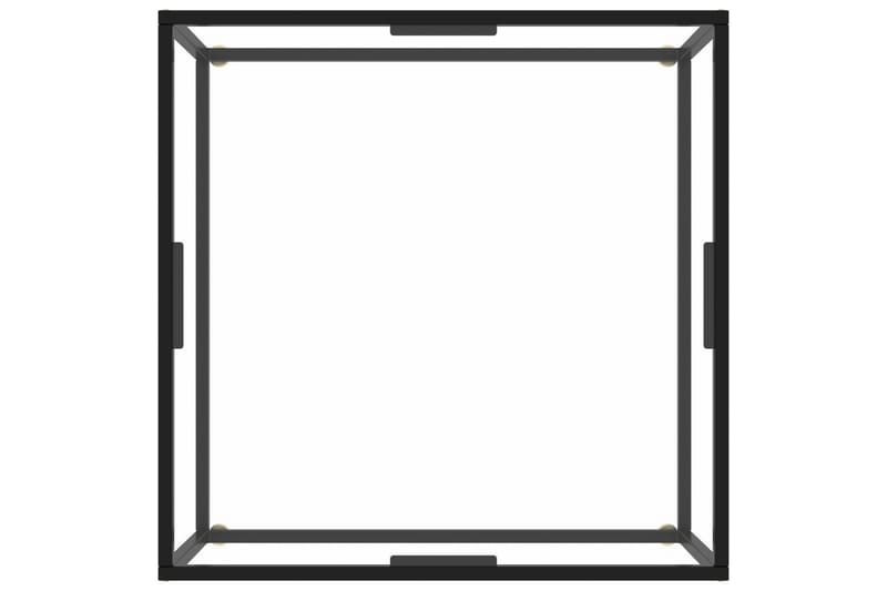 Soffbord svart med härdat glas 80x80x35 cm - Möbler - Vardagsrum - Soffbord & vardagsrumsbord - Soffbord