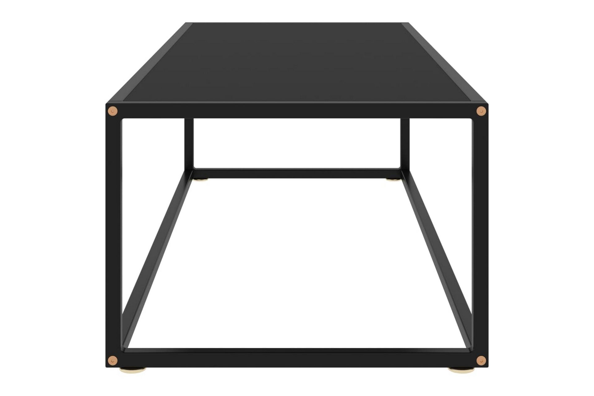 Soffbord svart med svart glas 120x50x35 cm - Möbler - Vardagsrum - Soffbord & vardagsrumsbord - Soffbord