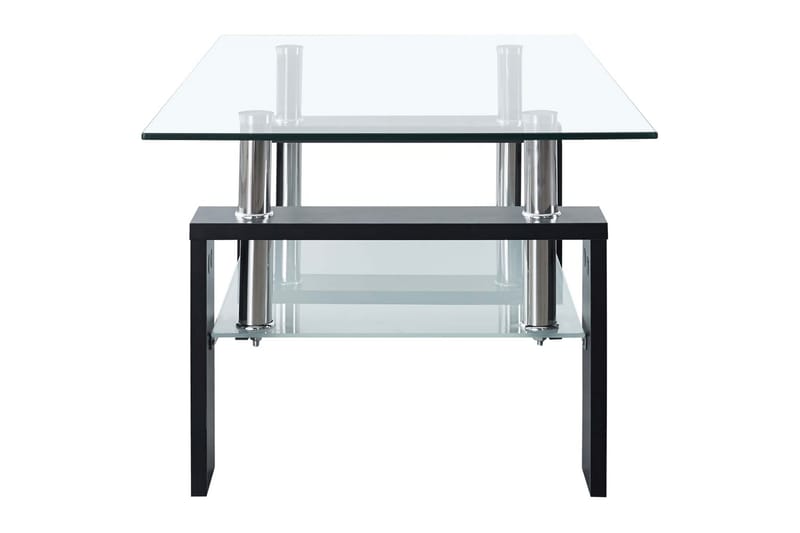 Soffbord svart och transparent 95x55x40 cm härdat glas - Soffbord - Bord