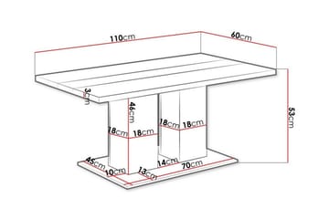 Tallow 110 cm Rektangulärt Soffbord i Målat Trä - Vit - Möbler - Vardagsrum - Soffbord & vardagsrumsbord - Soffbord