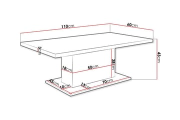 Tallow 110 cm Rektangulärt Soffbord i Mörkt Trä - Brun - Möbler - Vardagsrum - Soffbord & vardagsrumsbord - Soffbord