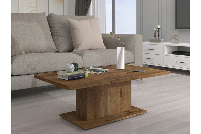 Tallow 110 cm Rektangulärt Soffbord i Mörkt Trä - Brun - Möbler - Vardagsrum - Soffbord & vardagsrumsbord - Soffbord