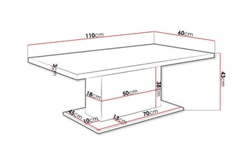 Tallow 60 cm Rektangulärt Soffbord i Mörkt Trä - Beige - Möbler - Vardagsrum - Soffbord & vardagsrumsbord - Soffbord