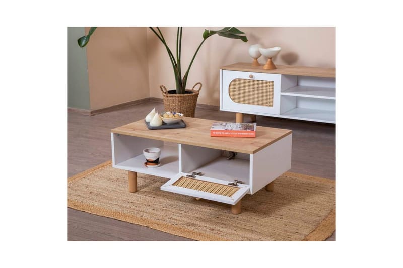 Soffbord Terra Vit / Ek - Vit - Möbler - Vardagsrum - Soffbord & vardagsrumsbord - Soffbord