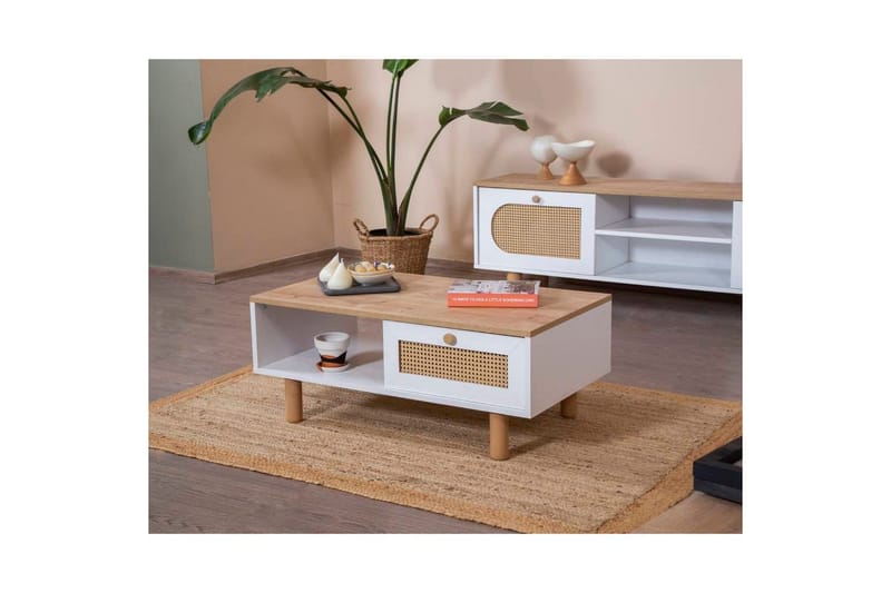 Soffbord Terra Vit / Ek - Vit - Möbler - Vardagsrum - Soffbord & vardagsrumsbord - Soffbord