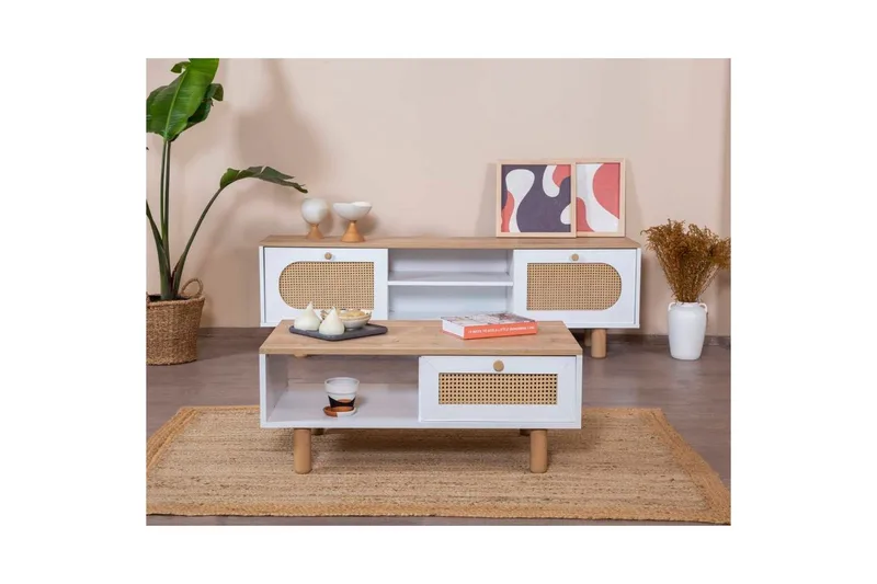 Soffbord Terra Vit / Ek - Vit - Möbler - Vardagsrum - Soffbord & vardagsrumsbord - Soffbord