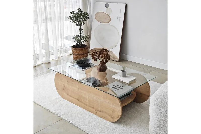 Soffbord Tevrin Sudamalek / Transparent - Sudamalek / Transparent - Möbler - Vardagsrum - Soffbord & vardagsrumsbord - Soffbord