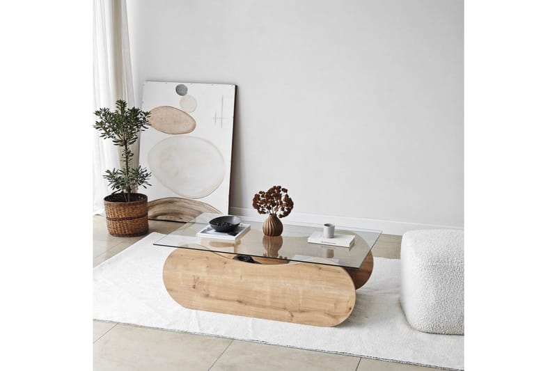 Soffbord Tevrin Sudamalek / Transparent - Sudamalek / Transparent - Möbler - Vardagsrum - Soffbord & vardagsrumsbord - Soffbord