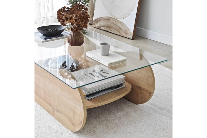Soffbord Tevrin Sudamalek / Transparent - Sudamalek / Transparent - Möbler - Vardagsrum - Soffbord & vardagsrumsbord - Soffbord