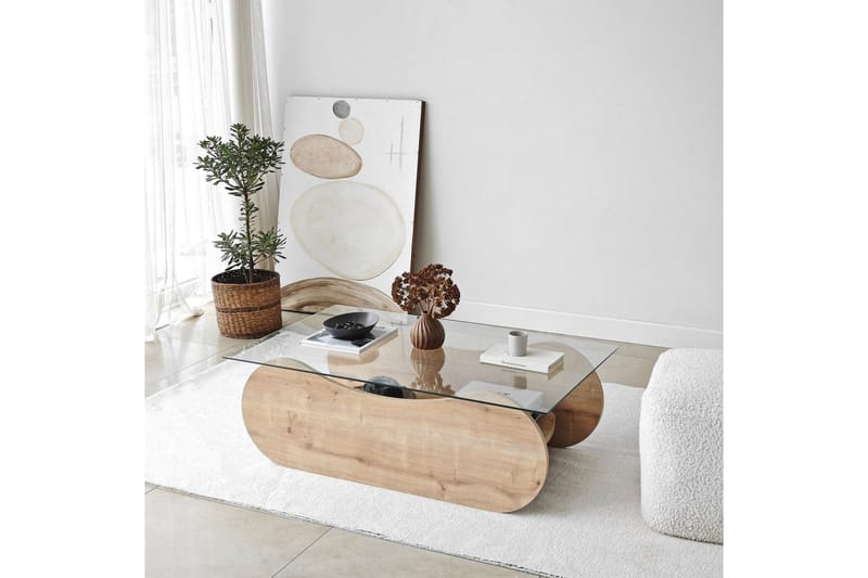 Soffbord Tevrin Sudamalek / Transparent - Sudamalek / Transparent - Möbler - Vardagsrum - Soffbord & vardagsrumsbord - Soffbord