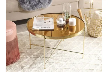 Thore Soffbord i härdat glas - Guld - Möbler - Vardagsrum - Soffbord & vardagsrumsbord - Soffbord