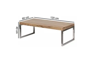 Thuxton Soffbord 120 cm - Akacia/krom - Möbler - Vardagsrum - Soffbord & vardagsrumsbord - Soffbord