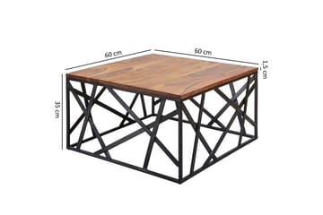 Tijero Soffbord 60 cm - Massivt Trä/Svart - Möbler - Vardagsrum - Soffbord & vardagsrumsbord - Soffbord
