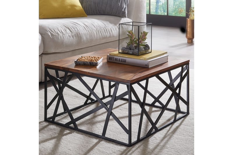 Tijero Soffbord 60 cm - Massivt Trä/Svart - Möbler - Vardagsrum - Soffbord & vardagsrumsbord - Soffbord