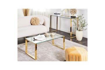 Soffbord Tilon Guld/transparent - Guld/transparent - Möbler - Vardagsrum - Soffbord & vardagsrumsbord - Soffbord