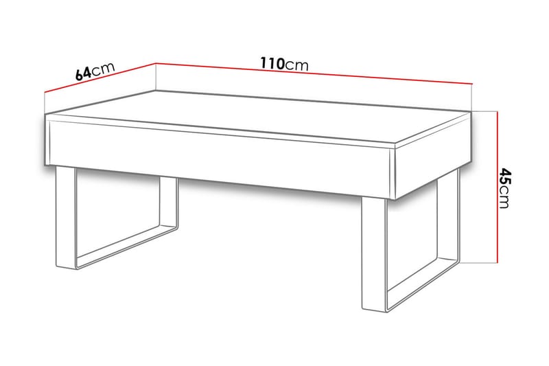 TRACEY Soffbord 110 cm Vit - Vit - Möbler - Vardagsrum - Soffbord & vardagsrumsbord - Soffbord