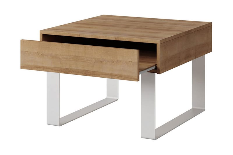 TRACEY Soffbord Litet 64 cm med Förvaring Låda Brun/Beige - Trä - Möbler - Vardagsrum - Soffbord & vardagsrumsbord - Soffbord