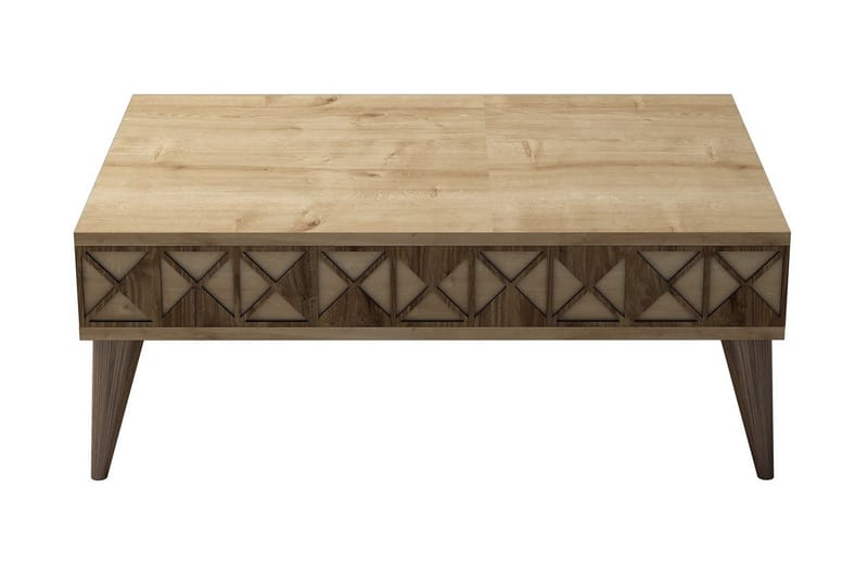 TUERO Soffbord 90 cm med Förvaring Hylla Ekfärg - Möbler - Vardagsrum - Soffbord & vardagsrumsbord - Soffbord