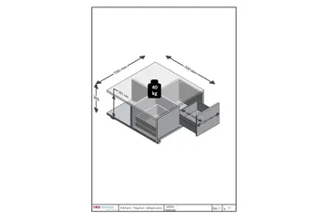 Twin Soffbord 70 cm med Förvaring Lådor på Hjul - Vit/Ljus Ekfärg - Möbler - Vardagsrum - Soffbord & vardagsrumsbord - Soffbord