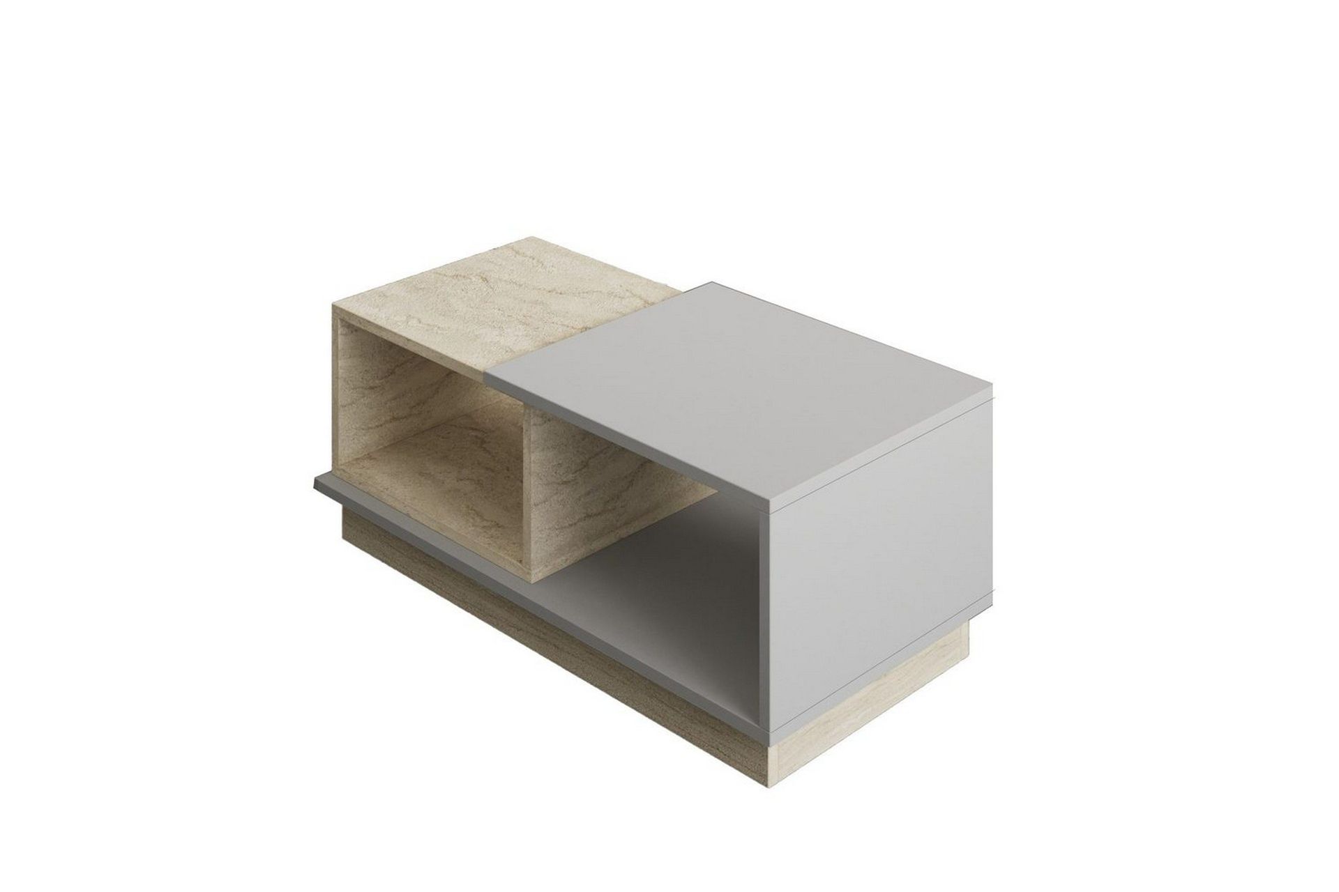 Soffbord Vaelen Travertin / Gr&aring; - Travertin / Gr&aring;