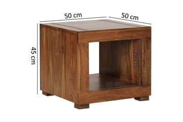 Vandemark Soffbord 50 cm med Förvaring Hylla - Massivt Trä - Möbler - Vardagsrum - Soffbord & vardagsrumsbord - Soffbord