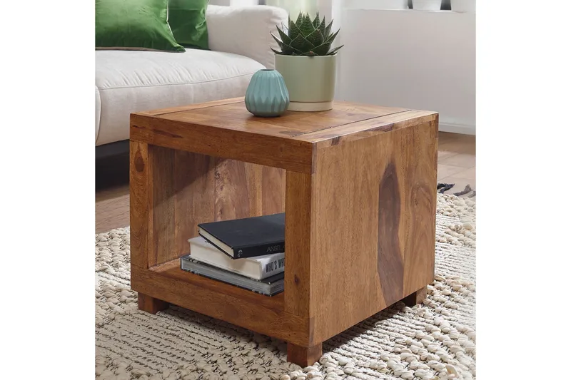 Vandemark Soffbord 50 cm med Förvaring Hylla - Massivt Trä - Möbler - Vardagsrum - Soffbord & vardagsrumsbord - Soffbord