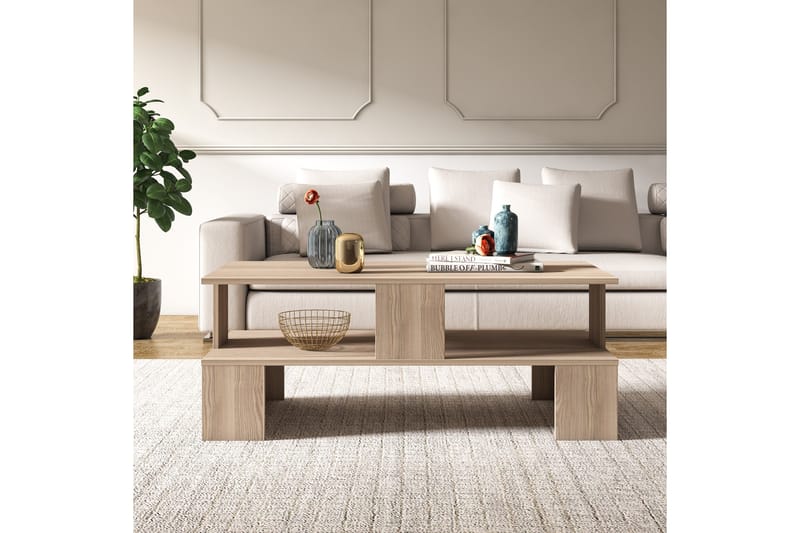 Velenje Soffbord 120 cm - Natur/Mörkbrun - Möbler - Vardagsrum - Soffbord & vardagsrumsbord - Soffbord