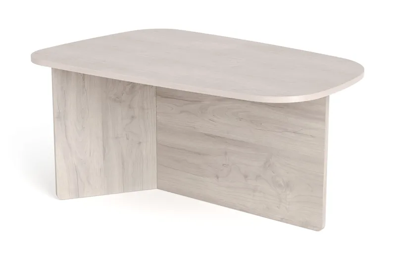 Vento Soffbord 90x60 cm ovalt i trä, Vitlaserad