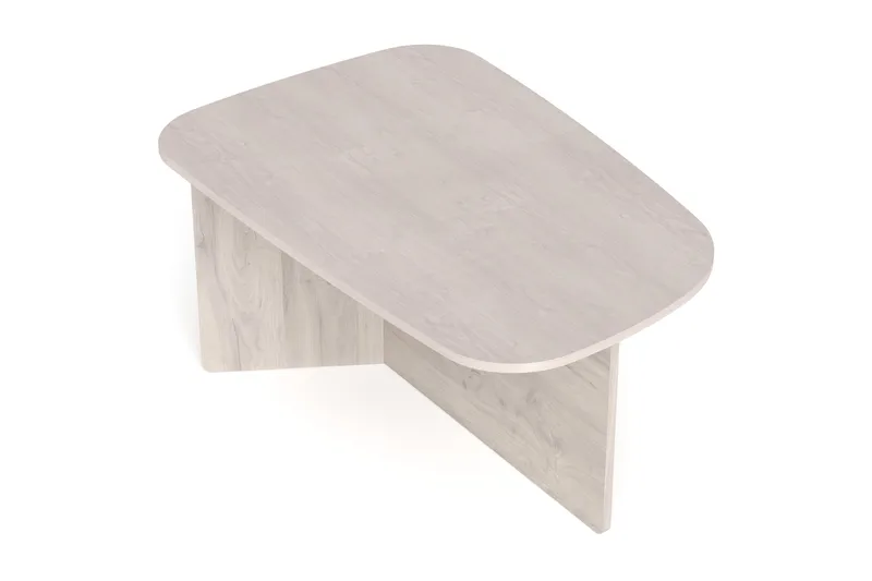 Vento Soffbord 90x60 cm ovalt i trä - Vitlaserad - Möbler - Vardagsrum - Soffbord & vardagsrumsbord - Soffbord