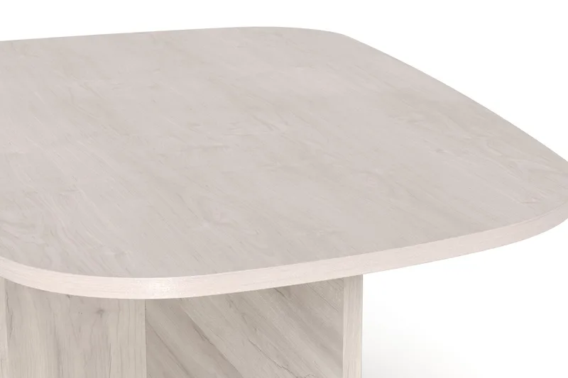 Vento Soffbord 90x60 cm ovalt i trä - Vitlaserad - Möbler - Vardagsrum - Soffbord & vardagsrumsbord - Soffbord