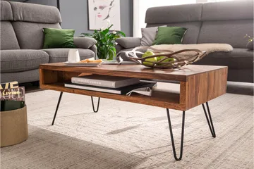 Virworthy Soffbord 100 cm - Massivt Trä/Svart - Möbler - Vardagsrum - Soffbord & vardagsrumsbord - Soffbord