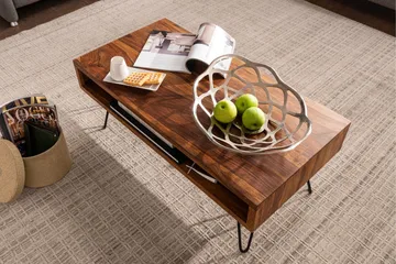 Virworthy Soffbord 100 cm - Massivt Trä/Svart - Möbler - Vardagsrum - Soffbord & vardagsrumsbord - Soffbord