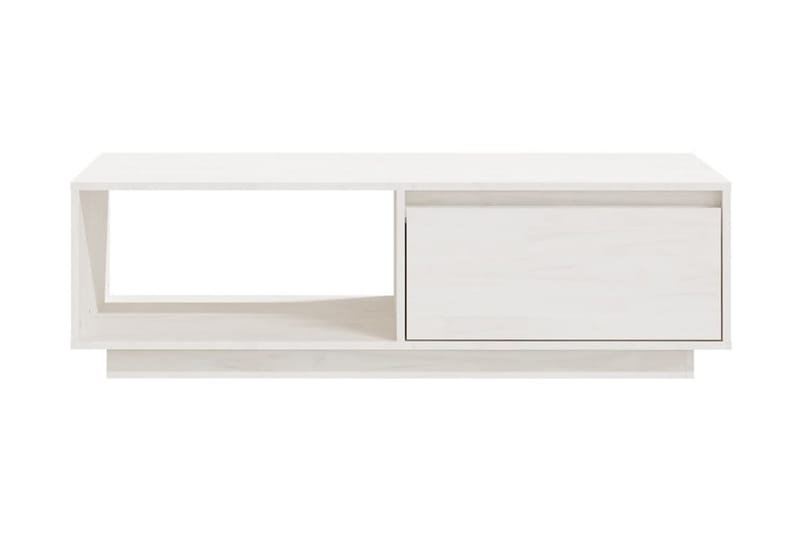 Soffbord vit 110x50x33,5 cm massiv furu - Vit - Soffbord - Bord