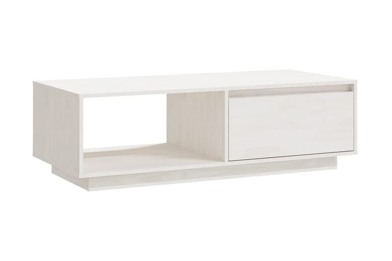 Soffbord vit 110x50x33,5 cm massiv furu - Vit - Möbler - Vardagsrum - Soffbord & vardagsrumsbord - Soffbord