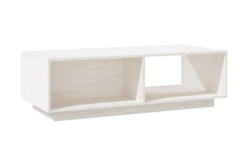 Soffbord vit 110x50x33,5 cm massiv furu - Vit - Möbler - Vardagsrum - Soffbord & vardagsrumsbord - Soffbord