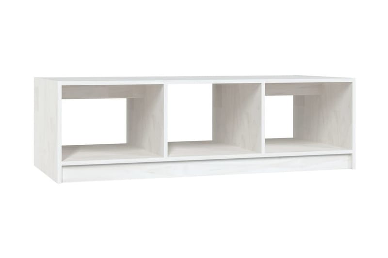 Soffbord vit 110x50x34 cm massiv furu - Vit - Möbler - Vardagsrum - Soffbord & vardagsrumsbord - Soffbord