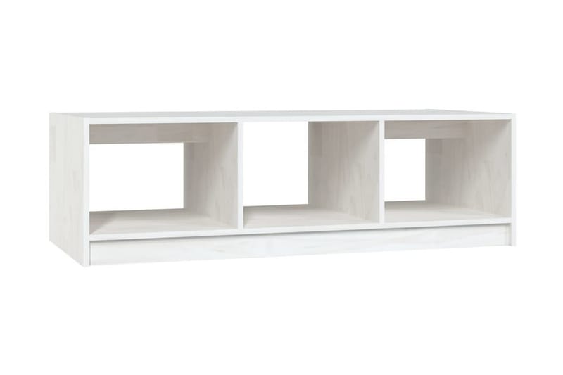 Soffbord vit 110x50x34 cm massiv furu - Vit - Soffbord - Bord