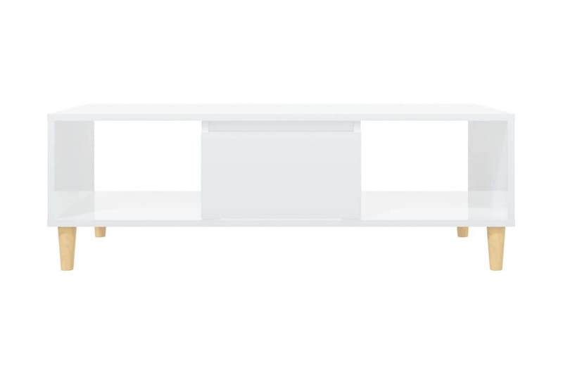 Soffbord vit högglans 103,5x60x35 cm spånskiva - Vit - Soffbord - Bord