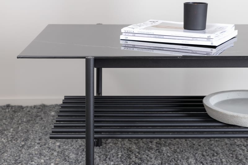 Von Staf Soffbord 120 cm - Marmor/Svart - Möbler - Vardagsrum - Soffbord & vardagsrumsbord - Soffbord