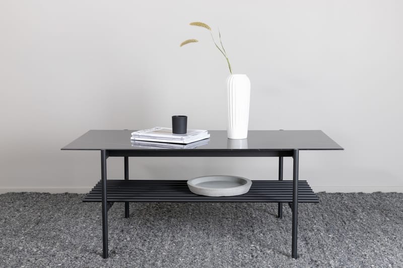 Von Staf Soffbord 120 cm - Marmor/Svart - Möbler - Vardagsrum - Soffbord & vardagsrumsbord - Soffbord