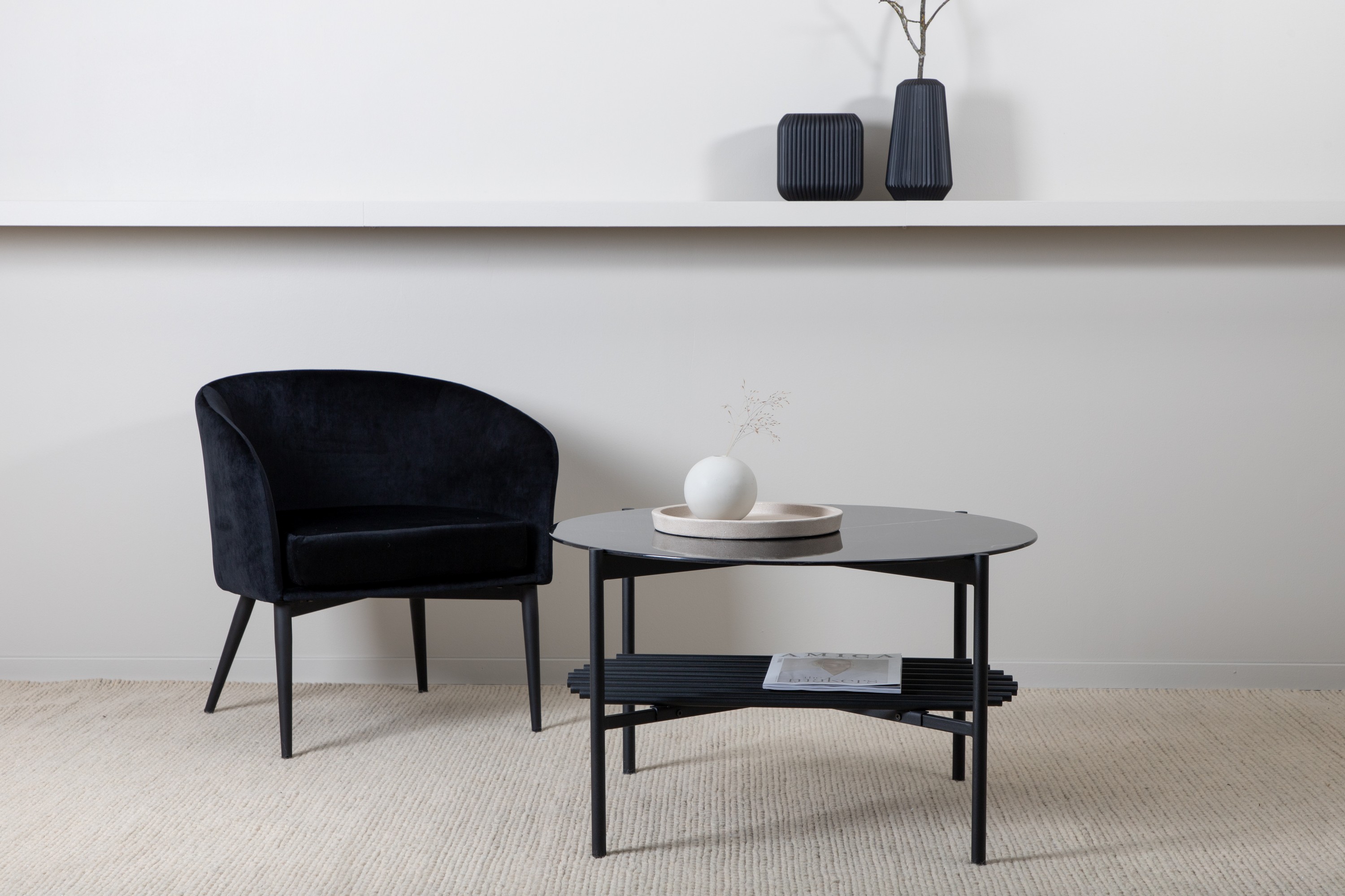 von staf soffbord 80 cm runt - svart