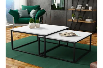 Wardner Soffbord 76 cm - Vit - Möbler - Vardagsrum - Soffbord & vardagsrumsbord - Satsbord
