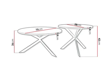 Wardner Soffbord - Svart - Möbler - Vardagsrum - Soffbord & vardagsrumsbord - Satsbord