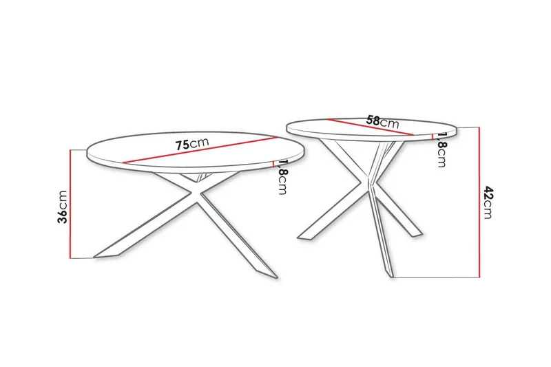 Wardner Soffbord - Svart - Möbler - Vardagsrum - Soffbord & vardagsrumsbord - Satsbord