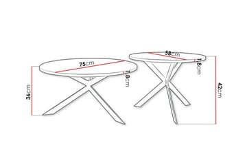 Wardner Soffbord - Svart - Möbler - Vardagsrum - Soffbord & vardagsrumsbord - Satsbord