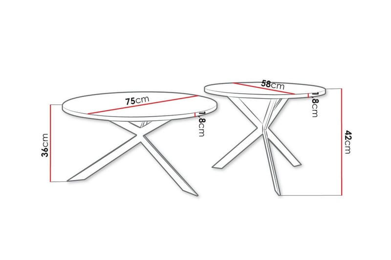 Wardner Soffbord - Svart - Möbler - Vardagsrum - Soffbord & vardagsrumsbord - Satsbord