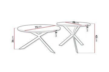 Wardner Soffbord - Svart - Möbler - Vardagsrum - Soffbord & vardagsrumsbord - Satsbord