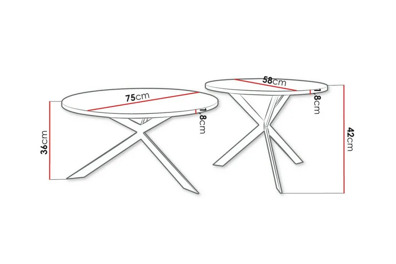 Wardner Soffbord - Vit - Möbler - Vardagsrum - Soffbord & vardagsrumsbord - Satsbord