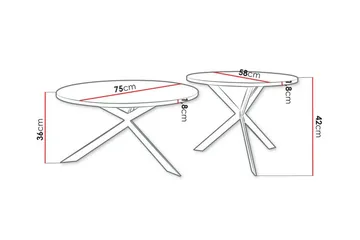 Wardner Soffbord - Vit - Möbler - Vardagsrum - Soffbord & vardagsrumsbord - Satsbord