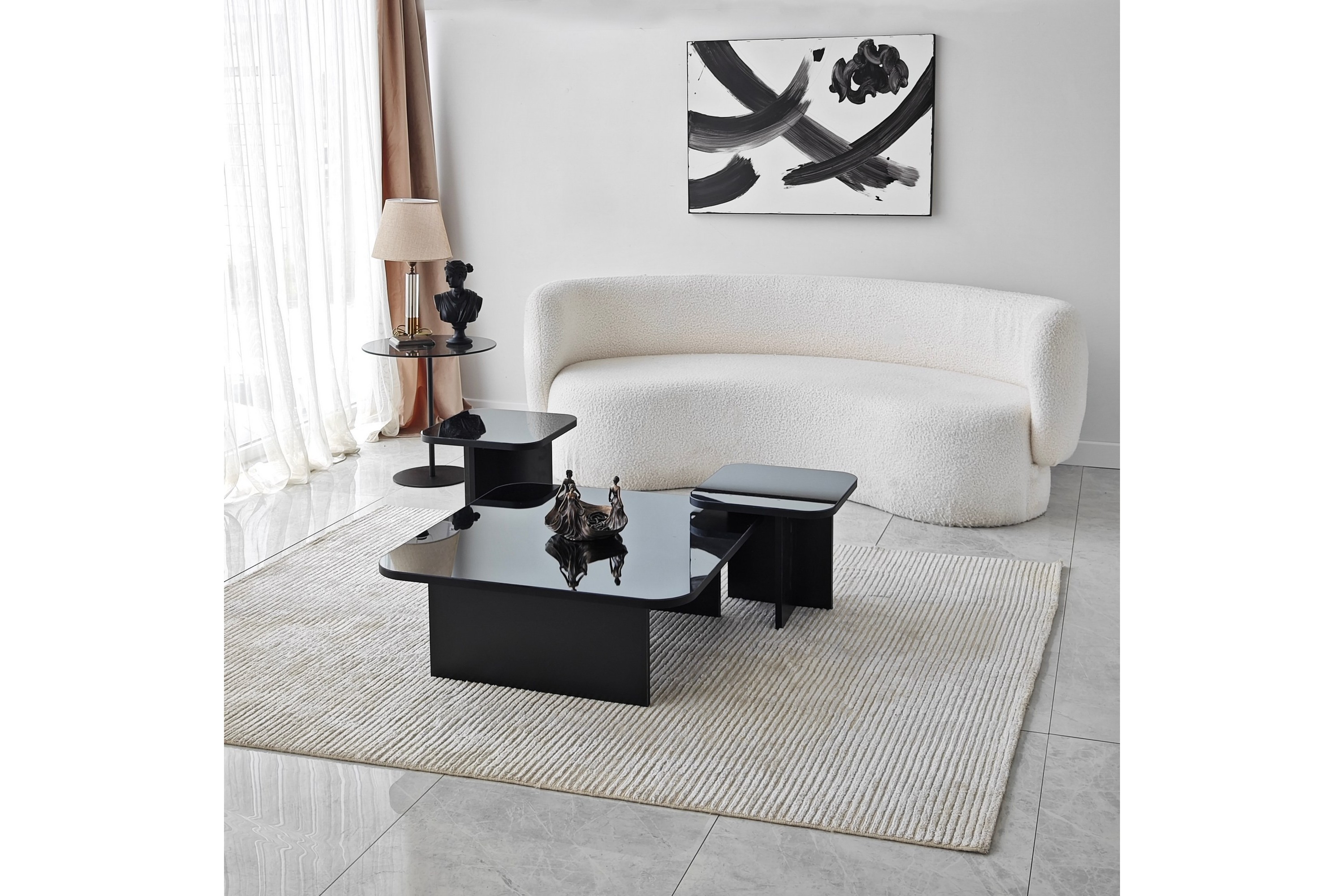 waterloo soffbord 80 cm svart -